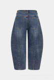 Women Patchwork Multi-Pocket Denim Pant