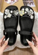 Women Sequined Flower Clogs Women Sequined Flower Clogs