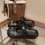 Women Platform Closed-Toe Half-Slippers, Spring/Summer Sandals