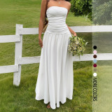 Women summer Strapless Holidays dress