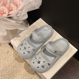 Women Platform Closed-Toe Half-Slippers, Spring/Summer Sandals