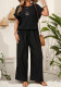 Plus Size Women short-sleeved T-shirt Casual top + trousers two-piece set