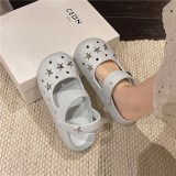 Women Platform Closed-Toe Half-Slippers, Spring/Summer Sandals