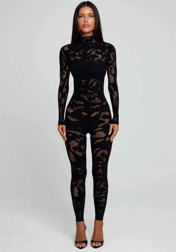 Women Printed Sexy Long-Sleeved Bodysuit