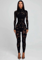 Women Printed Sexy Long-Sleeved Bodysuit Women Printed Sexy Long-Sleeved Bodysuit