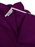 Plus Size Women Purple Off-Shoulder Bow-Tie Off-Shoulder Bodycon Dress