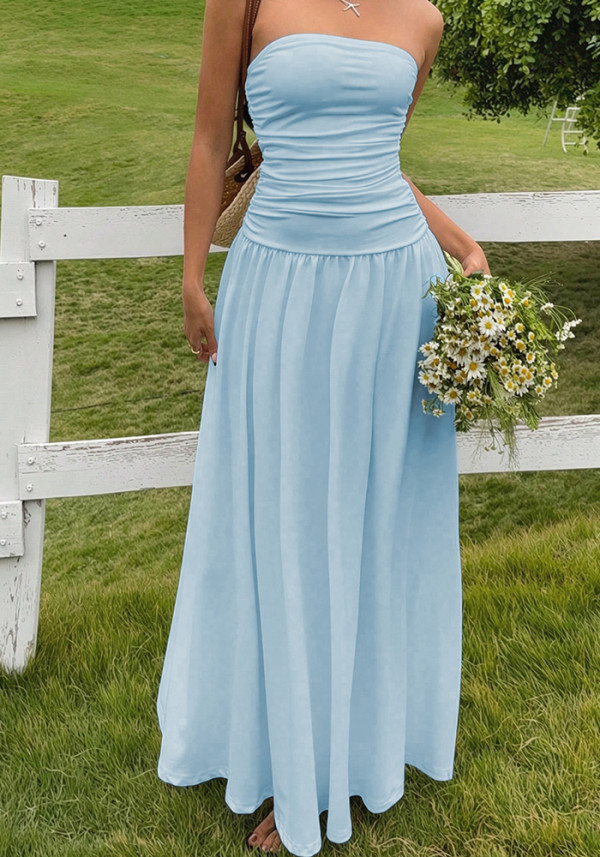 Women summer Strapless Holidays dress