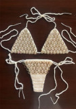 Women Sexy Crocheted Sequined Bikini Swimsuit