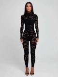 Women Printed Sexy Long-Sleeved Bodysuit