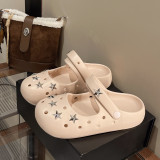 Women Platform Closed-Toe Half-Slippers, Spring/Summer Sandals