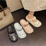 Women Platform Closed-Toe Half-Slippers, Spring/Summer Sandals