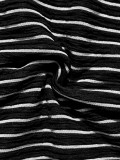 Summer Women's Holiday One-Shoulder Striped Crop Top & Bodycon Skirt Two-Piece Set