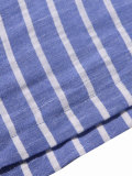 Women's Career Vertical Stripe Single-Breasted Short Sleeve Shirt & Drawstring Shorts Set