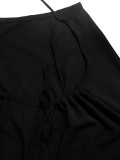 Summer Women's Casual Solid Halter Neck Sleeveless Loose Jumpsuit