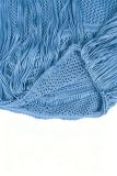 Women's Beach Party Strapless Knitted Fringe See-Through Sleeveless Bodycon Cover-Up Dress