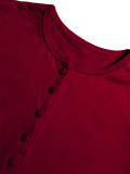 Summer Women's Casual Ribbed Button Front Short Sleeve Color Block Drawstring Two-Piece Shorts Set