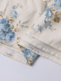 Lace Patchwork Sexy V-Neck Printed Slim Waist Strap Dress