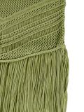 Women's Beach Party Strapless Knitted Fringe See-Through Sleeveless Bodycon Cover-Up Dress