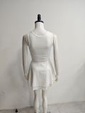 Sexy U-Neck Slim Waist A-Line Mini Strap Dress