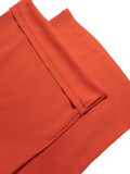 Summer Women's Casual Solid Turndown Collar V-Neck Crop Short Sleeve Top & High Waist Wide Leg Pants Set