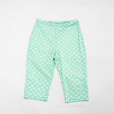 Summer Women's Halter Neck Strapless Lace-Up Low Back Polka Dot Print Top & High Waist Cropped Pants Set