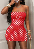 Women's Sexy Strapless Printed Club Dress