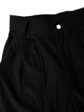 Summer Women's Career Sleeveless Button Front Blazer Vest & Wide Leg Pants Casual Two-Piece Set