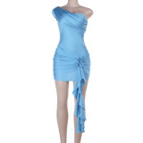 Women Slash Shoulder Bodycon Dress