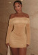 Women Autumn Solid Off Shoulder Sexy Mesh Pleated Dress