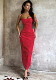 Women Sexy Backless Strap Dress