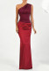 Women Sexy Slash Shoulder Fishtail Maxi Dress