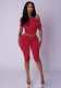 Women Sexy Slash Shoulder Short-Sleeve Top and Capri Pants Two-Piece Set