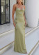 Women Solid Sexy Sleeveless Maxi Dress