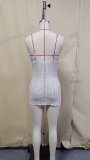 Women Summer Beach Dress Women Solid Sexy Knitting Beach Bikini Dress