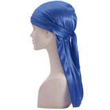 Men's Satin Durag Wave Cap Pirate Headwrap Velvet Sleep Cap