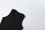 Summer Women's Casual Crop Tank Top & Tight Fitting Pants Sports Set