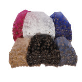 Women's Beaded Embroidered Lace Tassel Headwrap Cap
