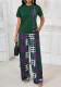 Summer Women's Casual Crop Top & High Waist Pants Two-Piece Set