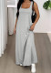 Summer Women's Solid Color Strap Casual Dress