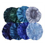 Women's Classic Solid Satin Wide Brim Sleep Cap for Hair Care