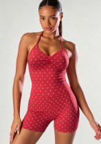 Women's Halter Neck Padded Seamless Yoga Top & High Waist Butt Lift Shorts Two-Piece Activewear Set Women's Halter Neck Padded Seamless Yoga Top & High Waist Butt Lift Shorts Two-Piece Activewear Set
