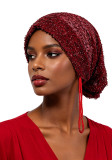 Women's Beaded Tassel Hair Wrap Cap