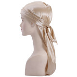 Men's Satin Durag Wave Cap Pirate Headwrap Velvet Sleep Cap