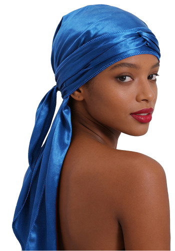 Men's Satin Durag Wave Cap Pirate Headwrap Velvet Sleep Cap