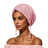 Women's Beaded Tassel Hair Wrap Cap