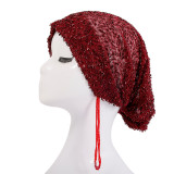 Women's Beaded Tassel Hair Wrap Cap