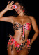 Women's Sexy Leopard Print Detachable Strap Bikini Two-Piece Swimsuit