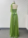 Summer Women's Low Back Adjustable Crisscross Lace-Up Holiday Beach Strap Maxi Dress
