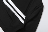 Women Summer Sexy Crop Long-Sleeved Top and Knee-Length Shorts Two-Piece Set