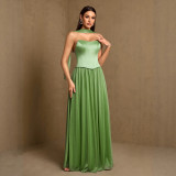 Summer Women's Low Back Adjustable Crisscross Lace-Up Holiday Beach Strap Maxi Dress